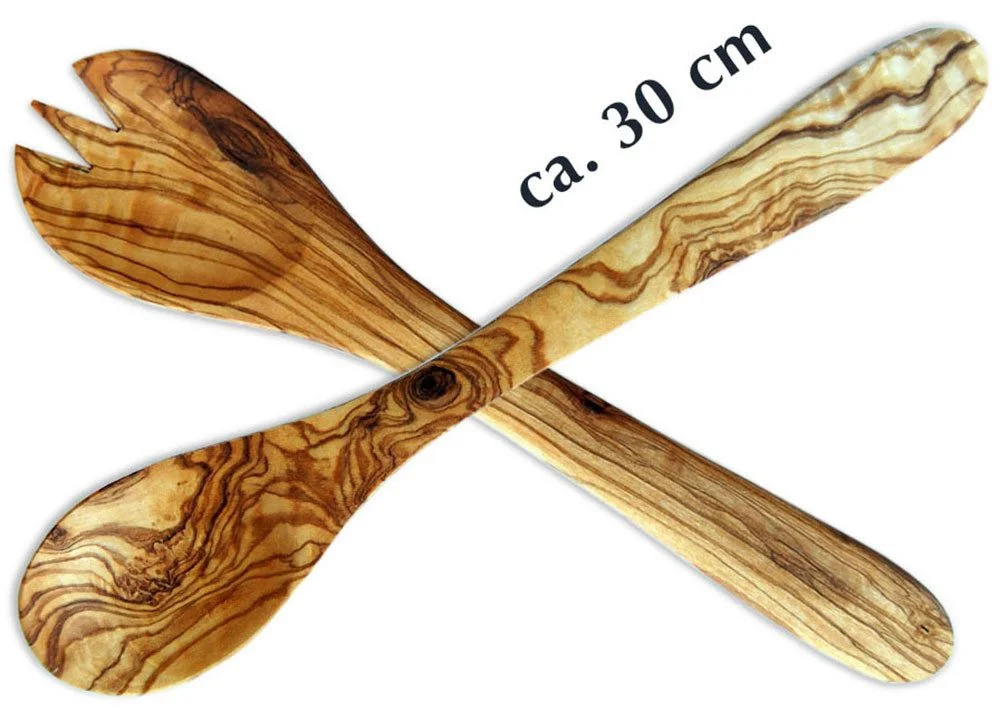 Olivenholz-erleben Kochbesteck-Set – 4-tlg. aus naturbelassenem Olivenholz